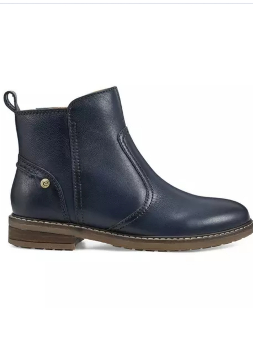 NWOT Easy Spirit Juna Casual Booties Navy Leather Arch Support Ankle Boot Size-7